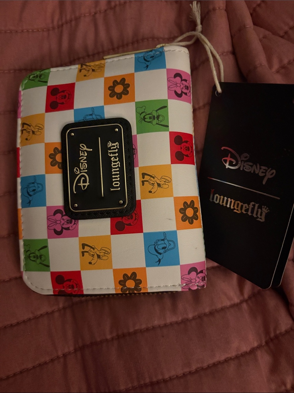 Loungefly Multicolor Checkered Disney Wallet